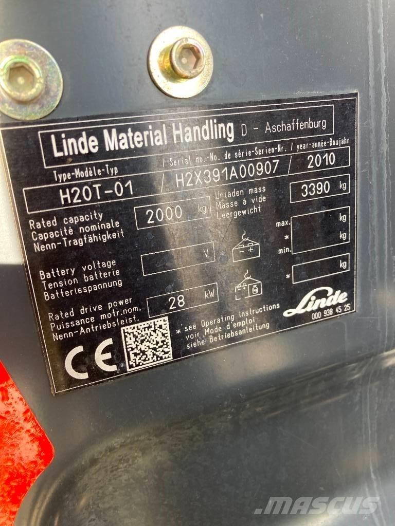 Linde H20T/391 LPGフォークリフト