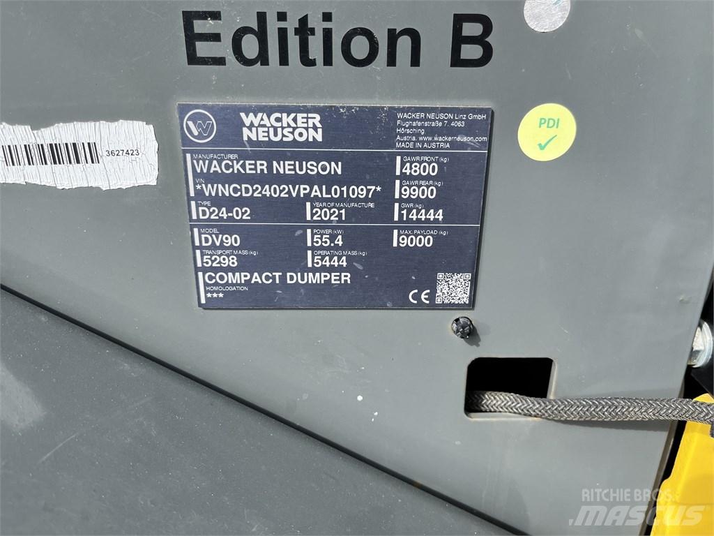 Wacker Neuson DV 90 リジットフレーム式ダンプトラック