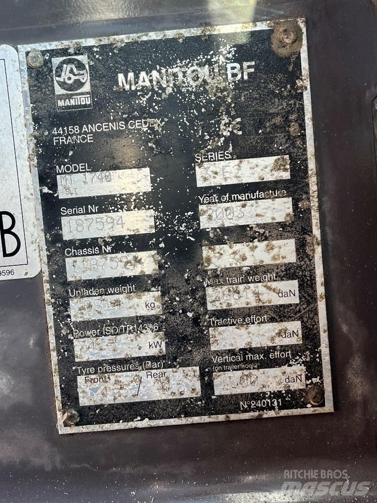 Manitou 1740 テレスコーピックハンドラー