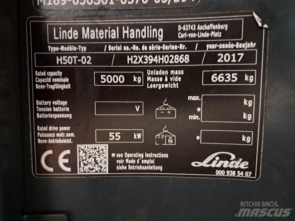 Linde H50T-02 LPGフォークリフト