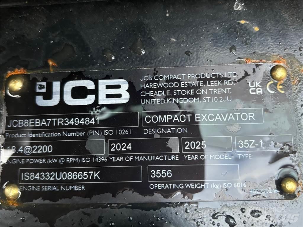 JCB 35Z-1 ミニ油圧ショベル 7t以下（ミニユンボ・ミニディガー）