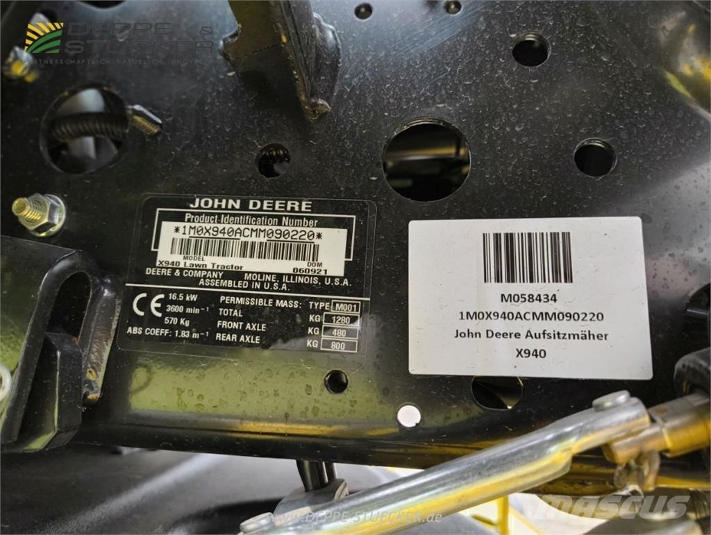 John Deere X940 芝刈り機