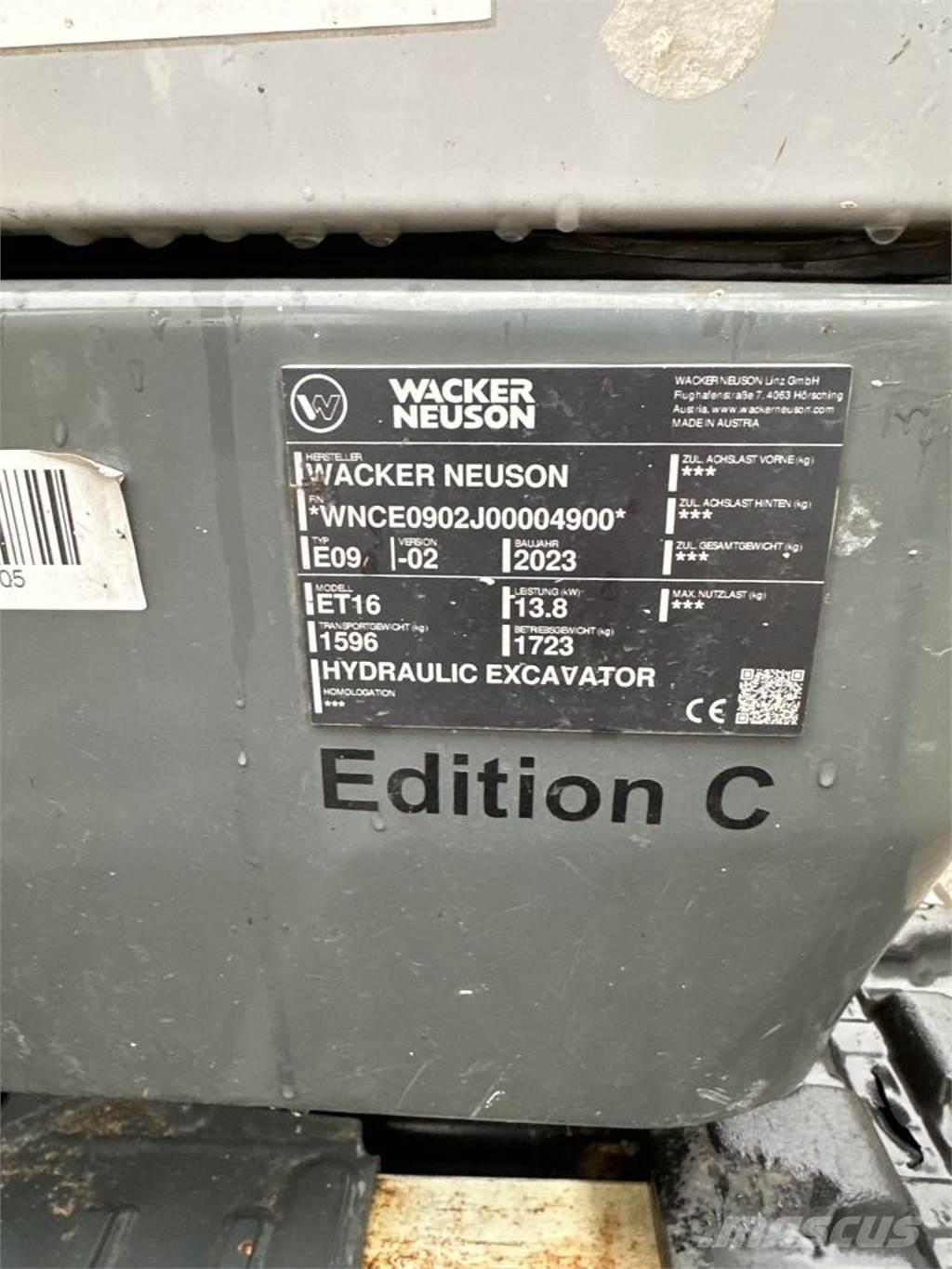 Wacker Neuson ET16 大型油圧ショベル12t以上（パワーショベル・ユンボ）