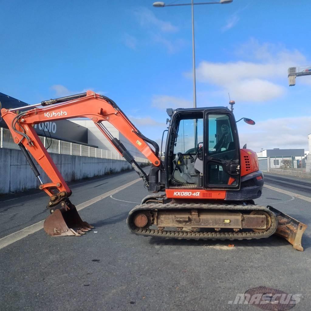 Kubota KX 080-4A 中型油圧ショベル 7ｔ-12ｔ（ユンボ・パワーショベル・バックホー）