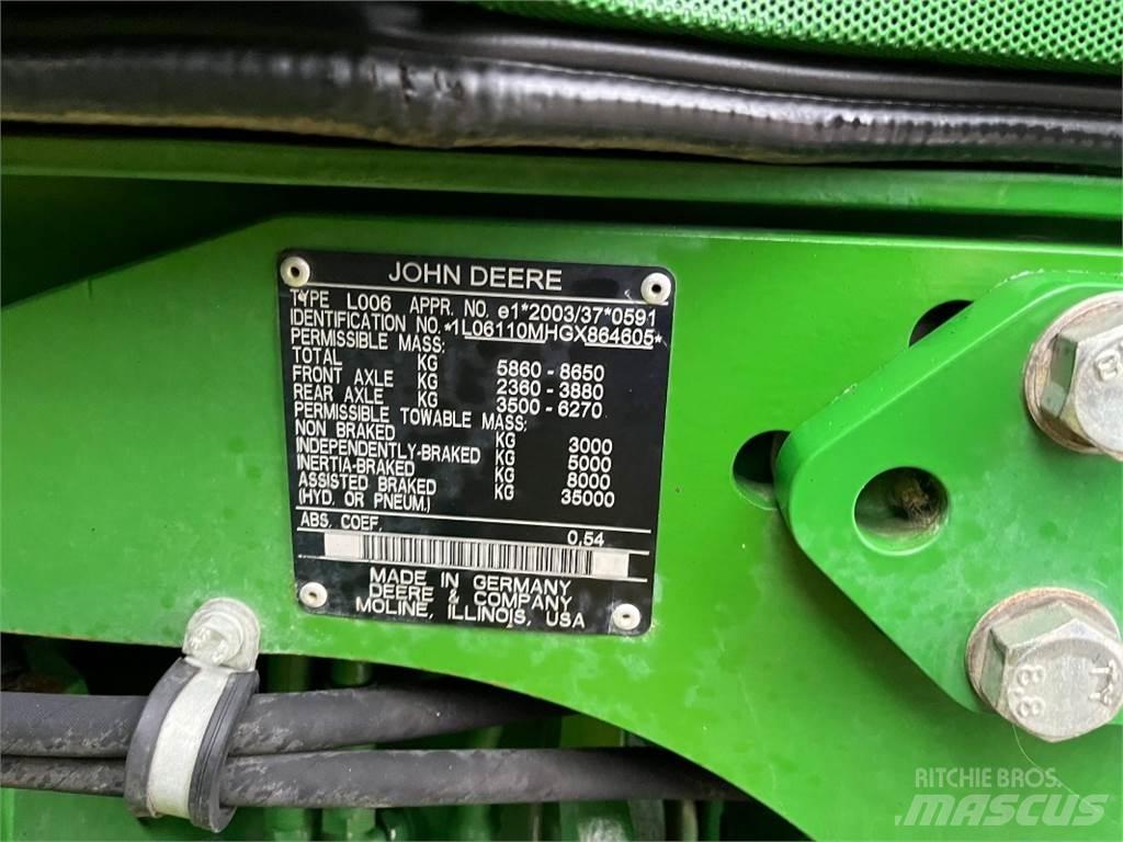 John Deere 6110 M トラクター