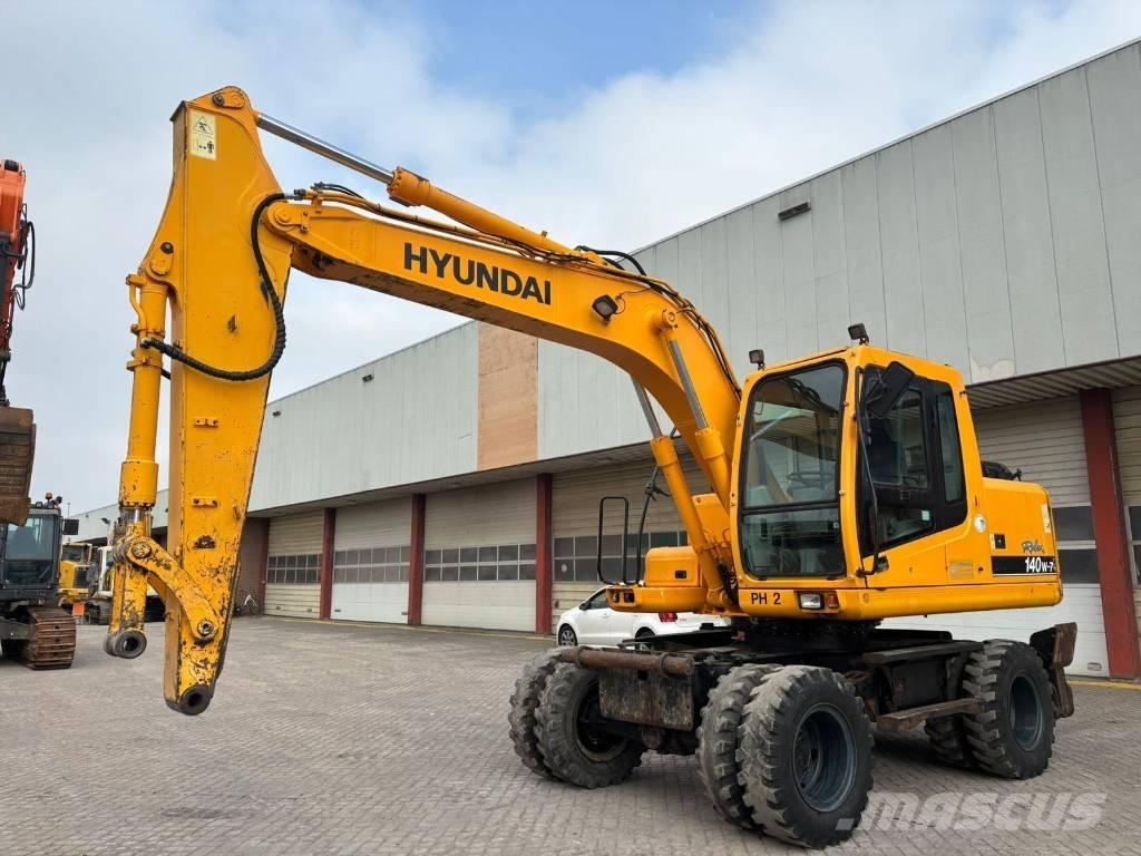 Hyundai 140W-7 ホイール式油圧ショベル（パワーショベル・ユンボ・バックホー）
