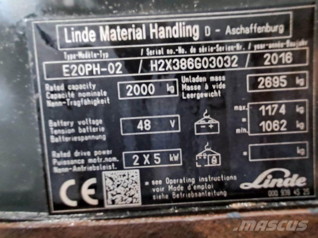 Linde E20PH-02 バッテリーフォークリフト