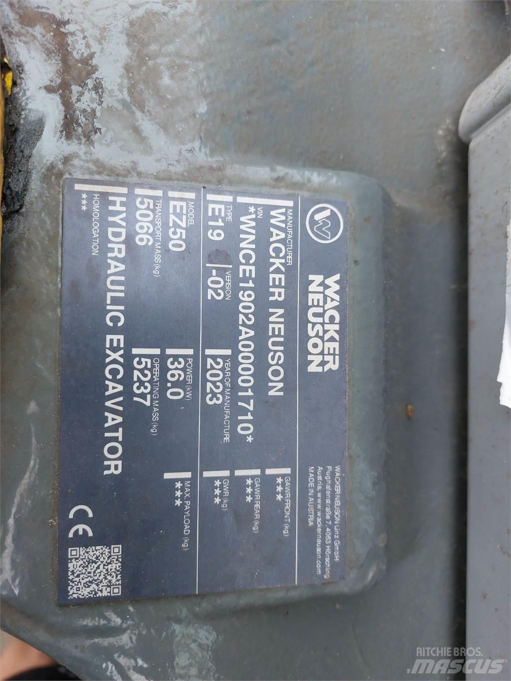 Wacker Neuson EZ50 大型油圧ショベル12t以上（パワーショベル・ユンボ）