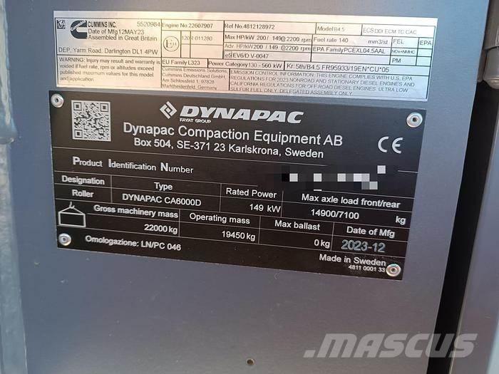 Dynapac CA6000D 牽引式ローラ