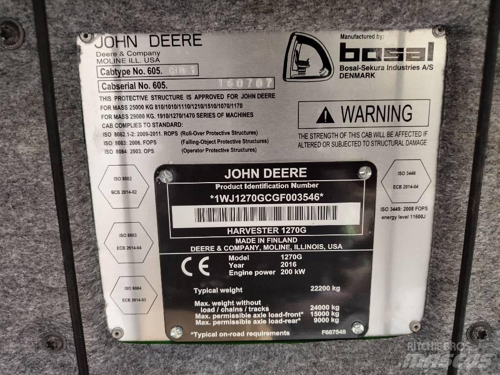 John Deere 1270G 6W ハーベスター