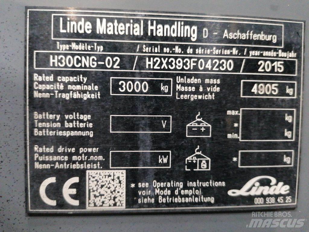 Linde H30CNG-02 LPGフォークリフト