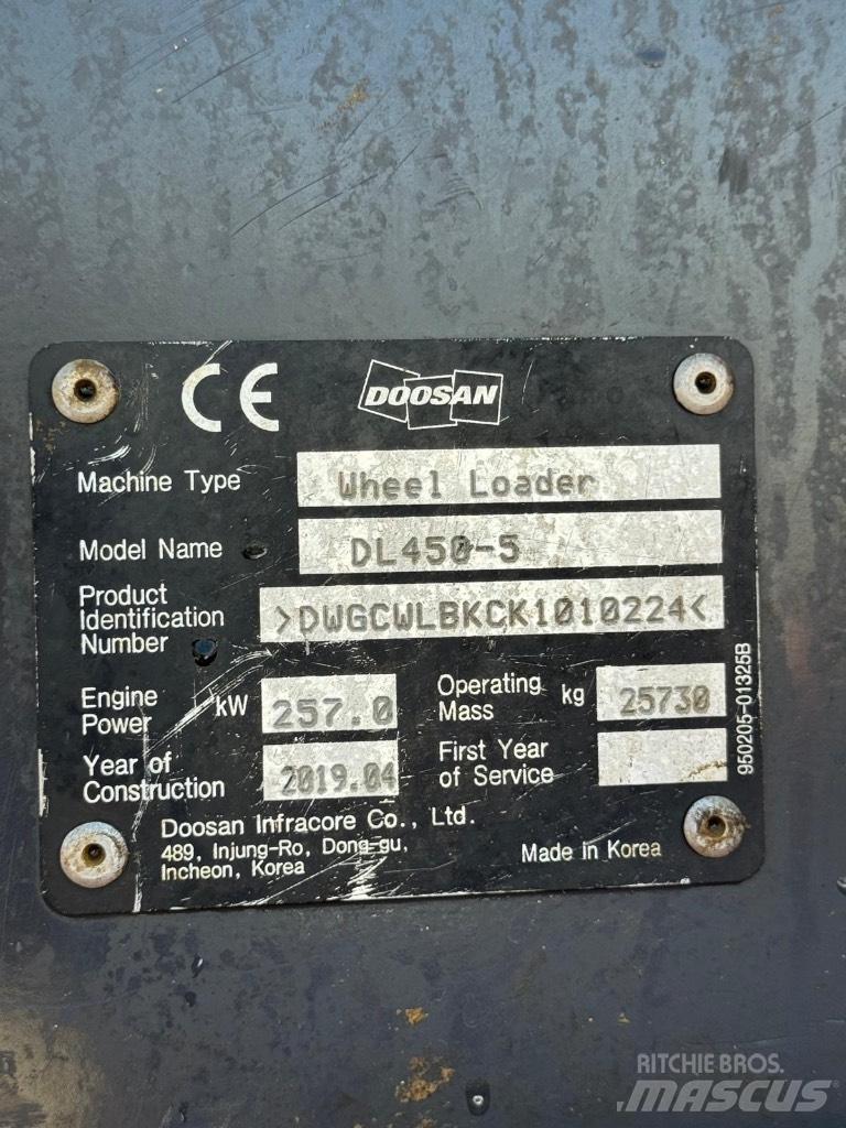 Doosan DL 450-5 ホイールローダー・タイヤショベル