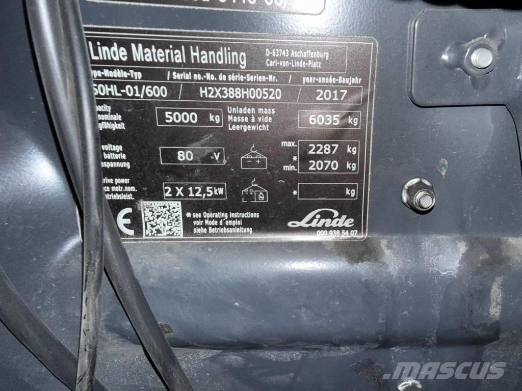 Linde E 50-02 バッテリーフォークリフト