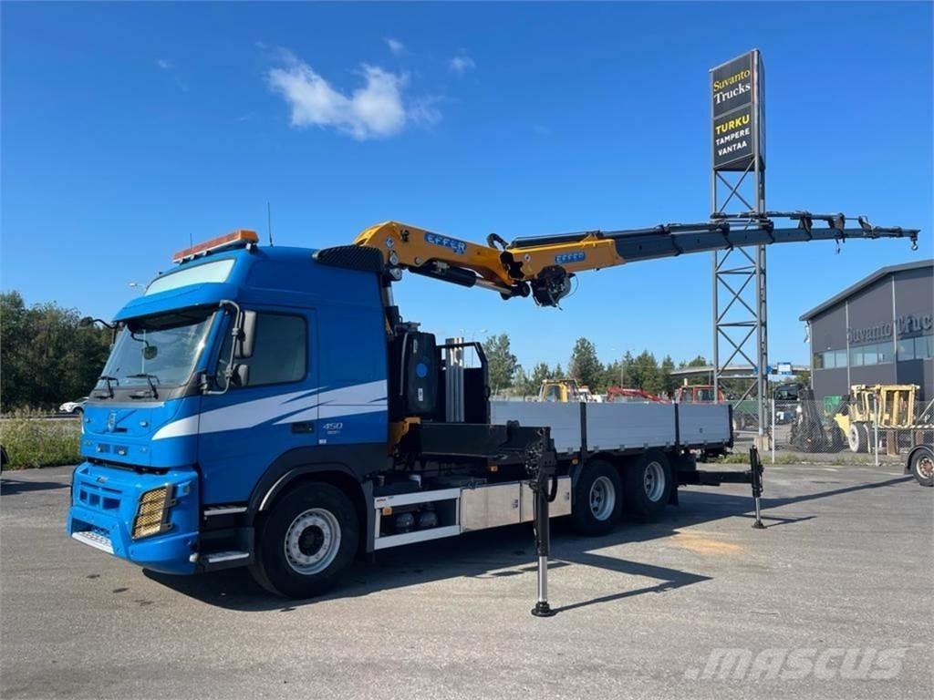 Volvo FMX 450 6X2 クレーントラック、ユニック車