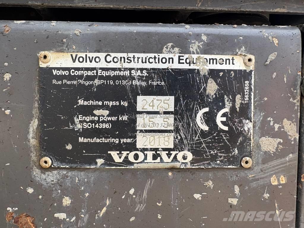 Volvo ECR 25 D ミニ油圧ショベル 7t以下（ミニユンボ・ミニディガー）