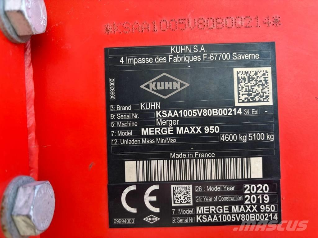 Kuhn Merge Maxx 950 ウィンドローア/レーキ