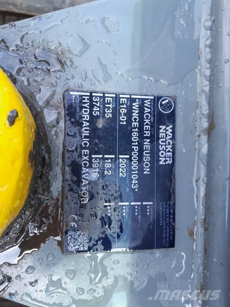 Wacker Neuson ET 35 大型油圧ショベル12t以上（パワーショベル・ユンボ）