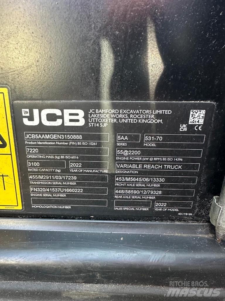 JCB 531-70 テレスコーピックハンドラー