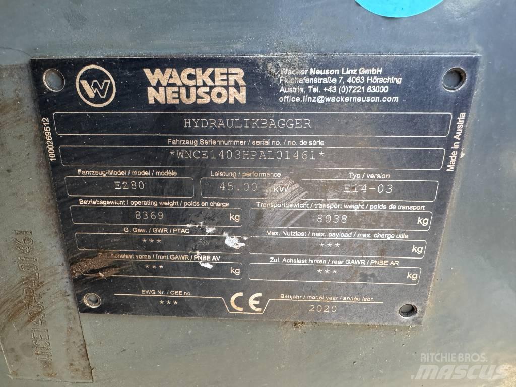 Wacker Neuson EZ80 大型油圧ショベル12t以上（パワーショベル・ユンボ）