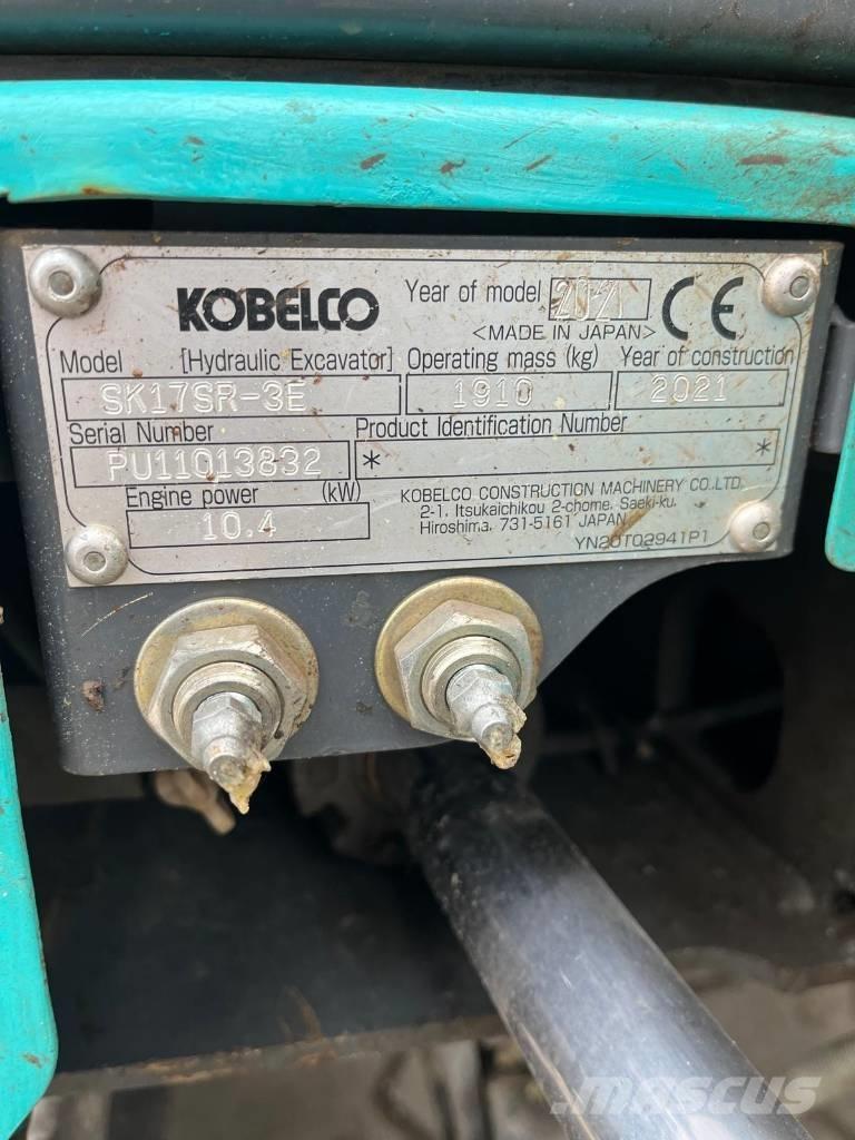 Kobelco SK 17 SR-3E ミニ油圧ショベル 7t以下（ミニユンボ・ミニディガー）