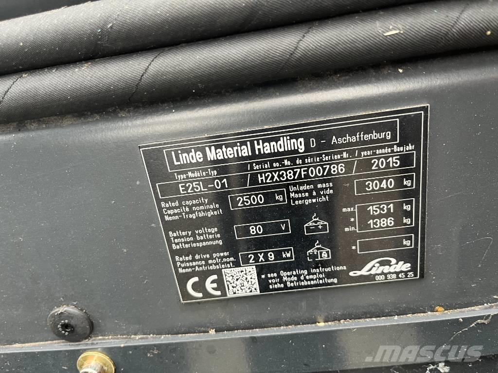 Linde E25L-01 バッテリーフォークリフト