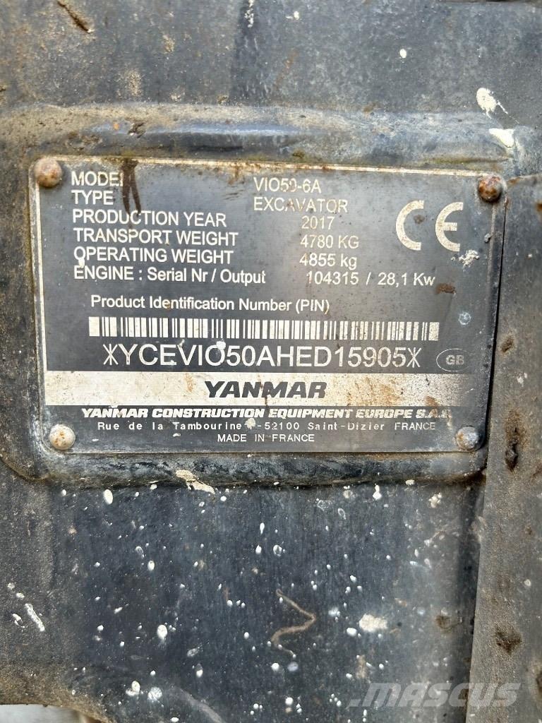 Yanmar VI050 - 6A ミニ油圧ショベル 7t以下（ミニユンボ・ミニディガー）