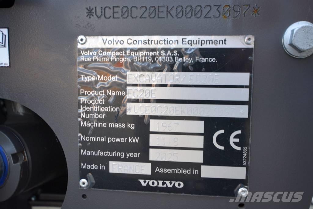 Volvo EC 20 E ミニ油圧ショベル 7t以下（ミニユンボ・ミニディガー）
