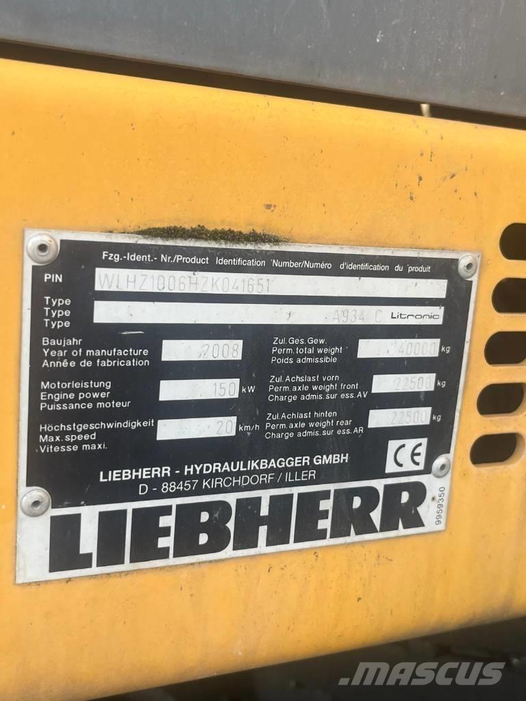 Liebherr A 934 C 廃棄物／工業産廃処理機
