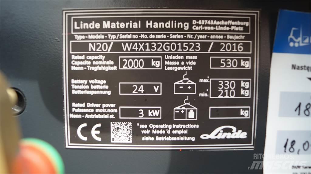 Linde N20 kurz 低型オーダーピッカー