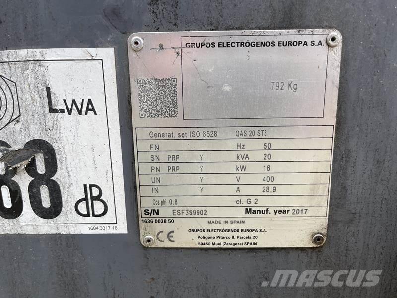 Atlas Copco QAS 20 ディーゼル発電機