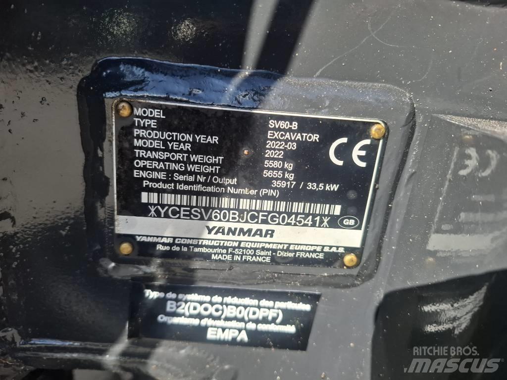 Yanmar SV 60-B ミニ油圧ショベル 7t以下（ミニユンボ・ミニディガー）