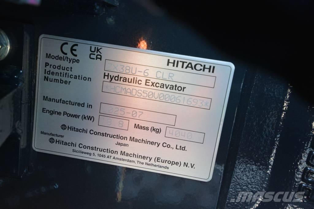 Hitachi ZX 38 U-6 ミニ油圧ショベル 7t以下（ミニユンボ・ミニディガー）