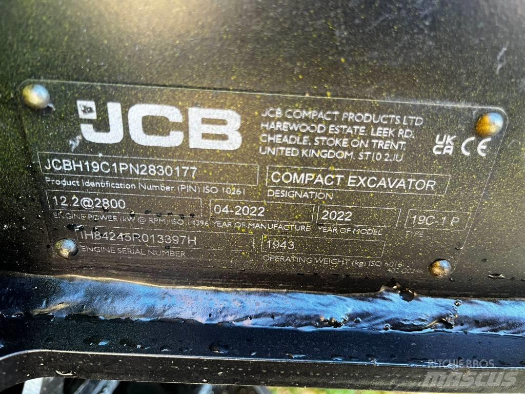 JCB 19 C-1 ミニ油圧ショベル 7t以下（ミニユンボ・ミニディガー）