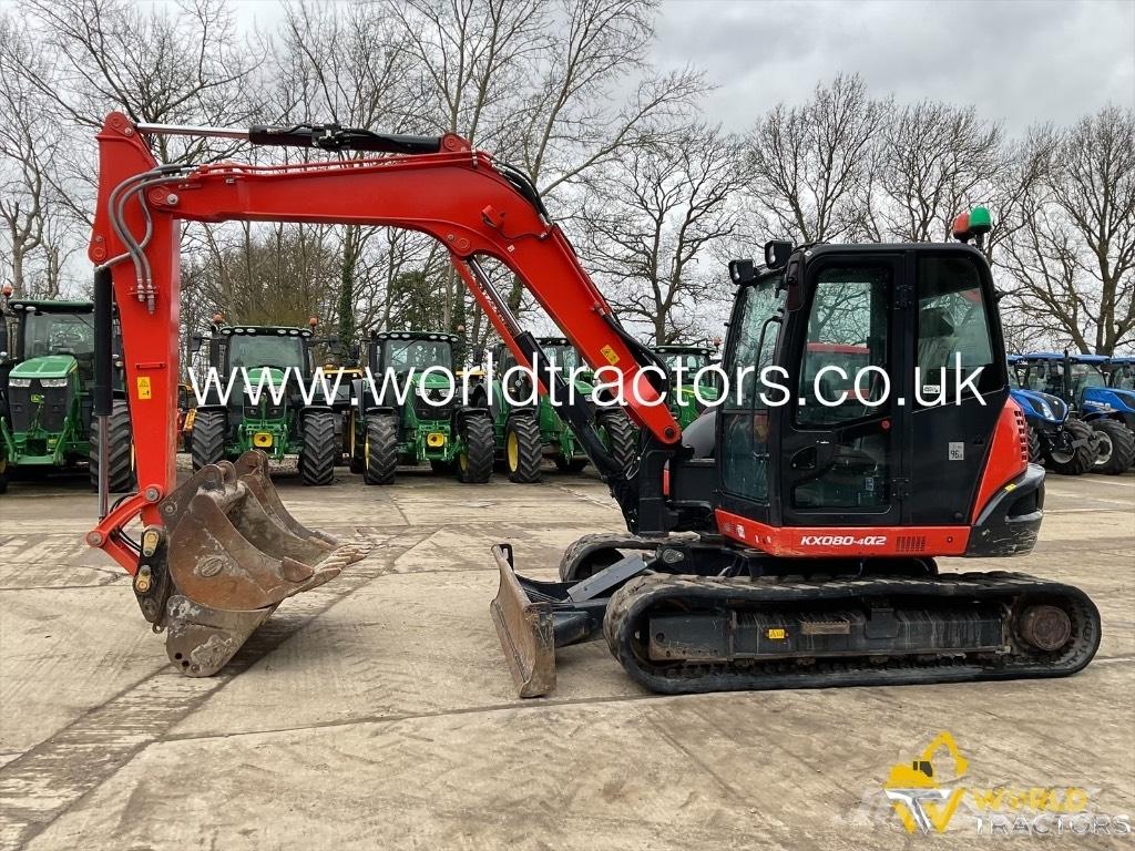 Kubota KX 080-4 中型油圧ショベル 7ｔ-12ｔ（ユンボ・パワーショベル・バックホー）