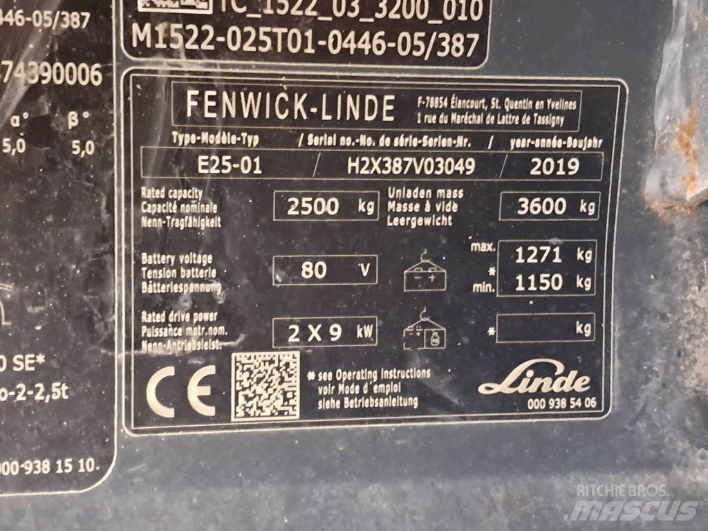 Linde E25-01 バッテリーフォークリフト
