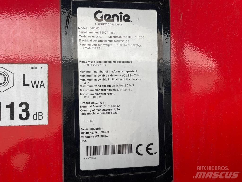 Genie Z 80/60 ブームリフト　屈伸型