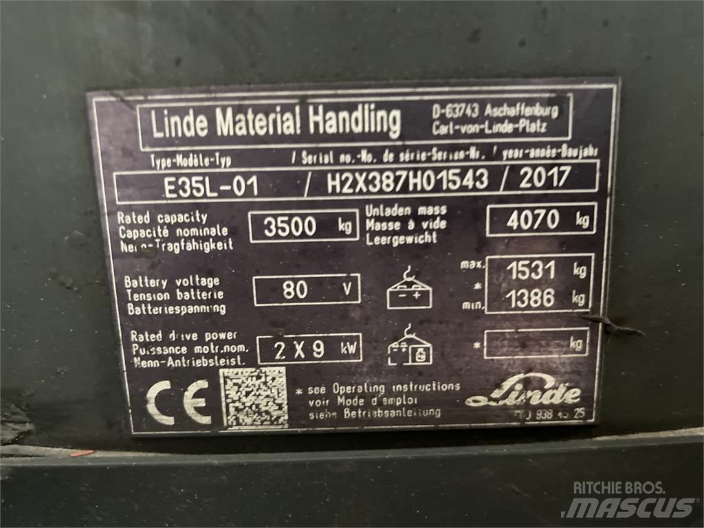 Linde E35L-01 バッテリーフォークリフト