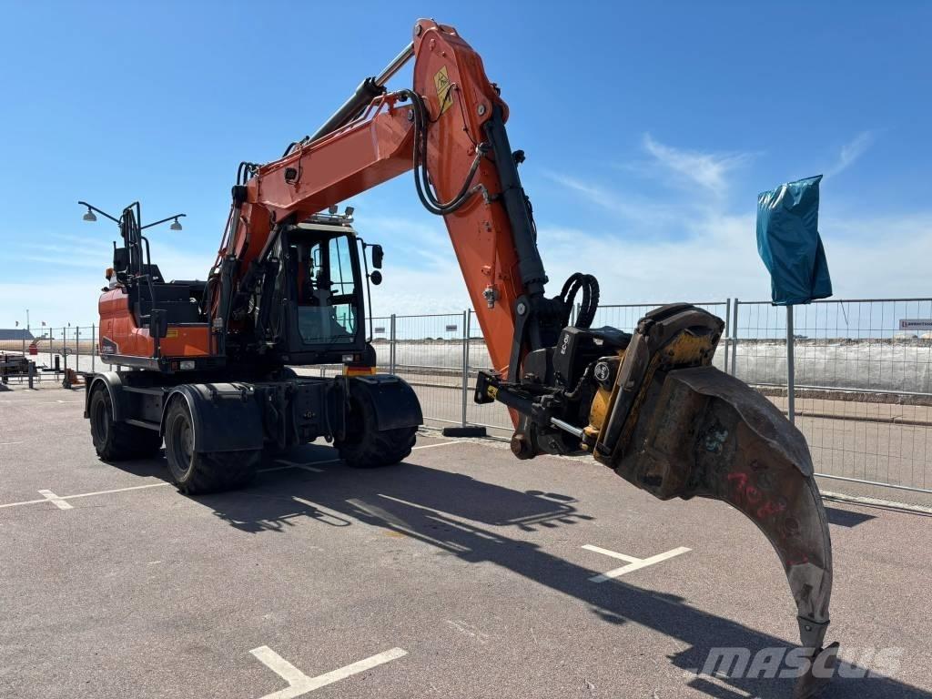 Doosan DX 160 W ホイール式油圧ショベル（パワーショベル・ユンボ・バックホー）