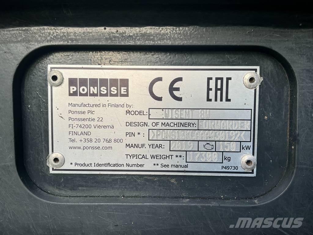 Ponsse Wisent 8W フォワーダー