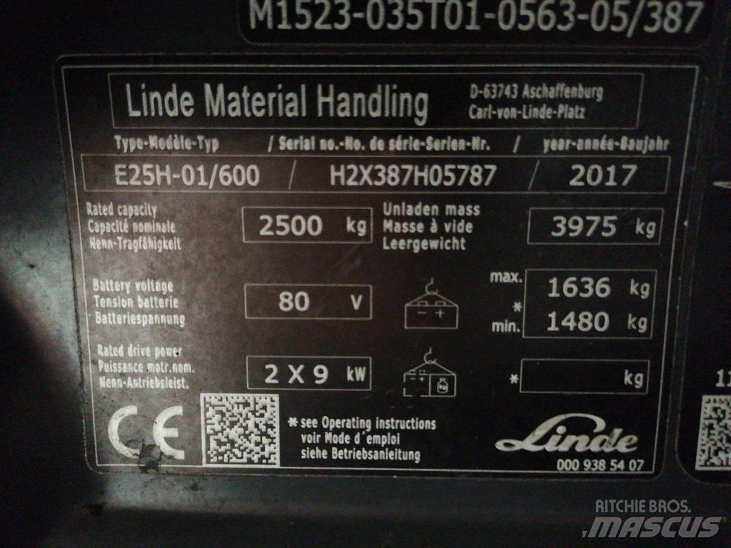 Linde E25H-01/600 バッテリーフォークリフト