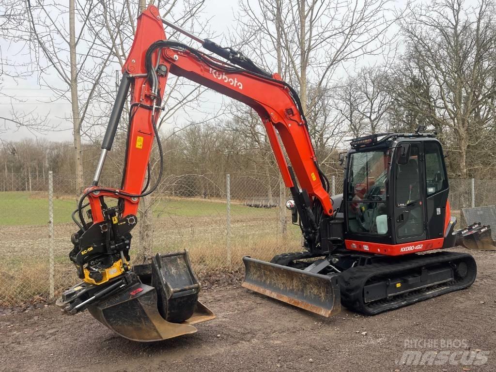Kubota KX 080-4 中型油圧ショベル 7ｔ-12ｔ（ユンボ・パワーショベル・バックホー）