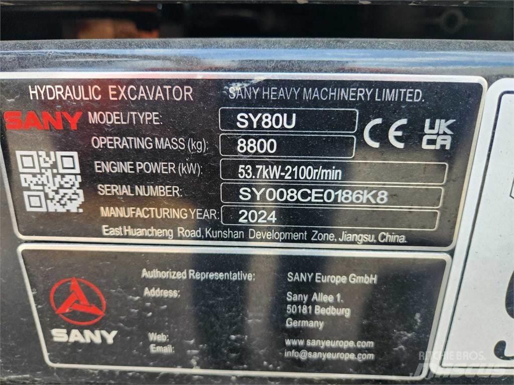 Sany SY80U 中型油圧ショベル 7ｔ-12ｔ（ユンボ・パワーショベル・バックホー）