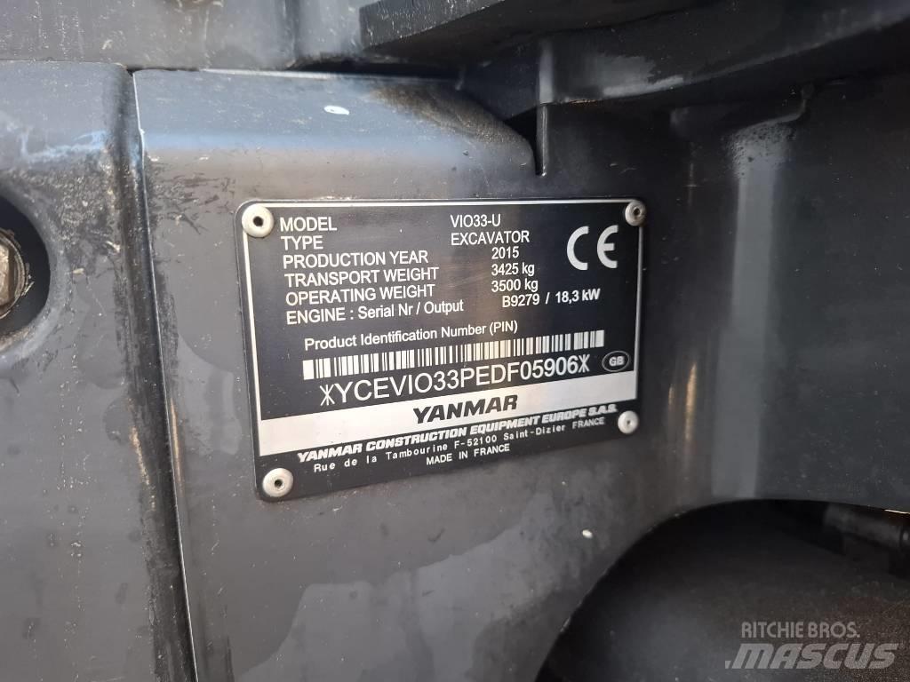 Yanmar Vio 33 U ミニ油圧ショベル 7t以下（ミニユンボ・ミニディガー）