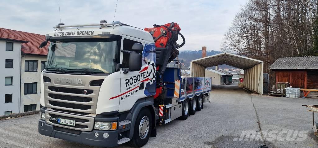 Scania G 490 クレーントラック、ユニック車