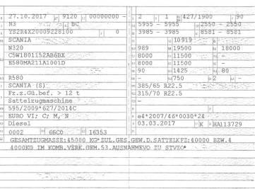 Scania R 580 中古トラクターヘッド | トレーラーヘッド
