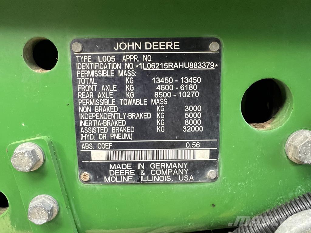 John Deere 6215R トラクター