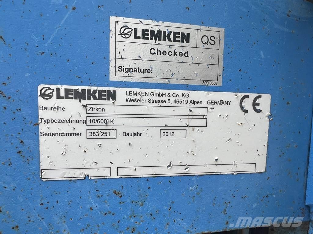 Lemken ZIRKON 10 パワーハローとロータリーハロー
