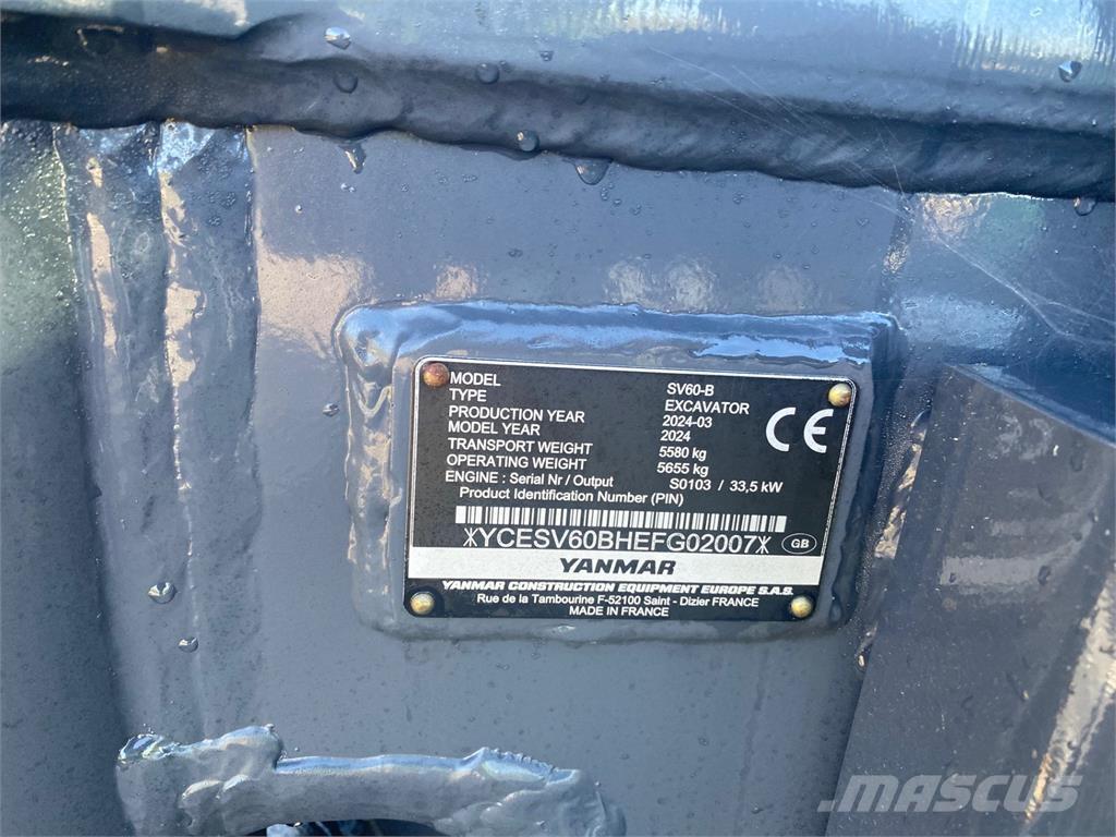 Yanmar SV60-B 中型油圧ショベル 7ｔ-12ｔ（ユンボ・パワーショベル・バックホー）