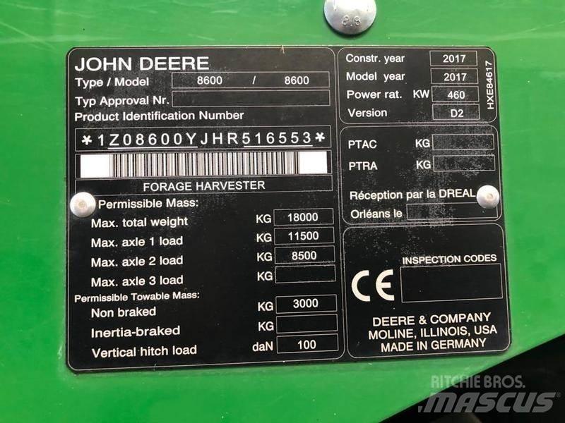 John Deere 8600 農業機械 -　その他