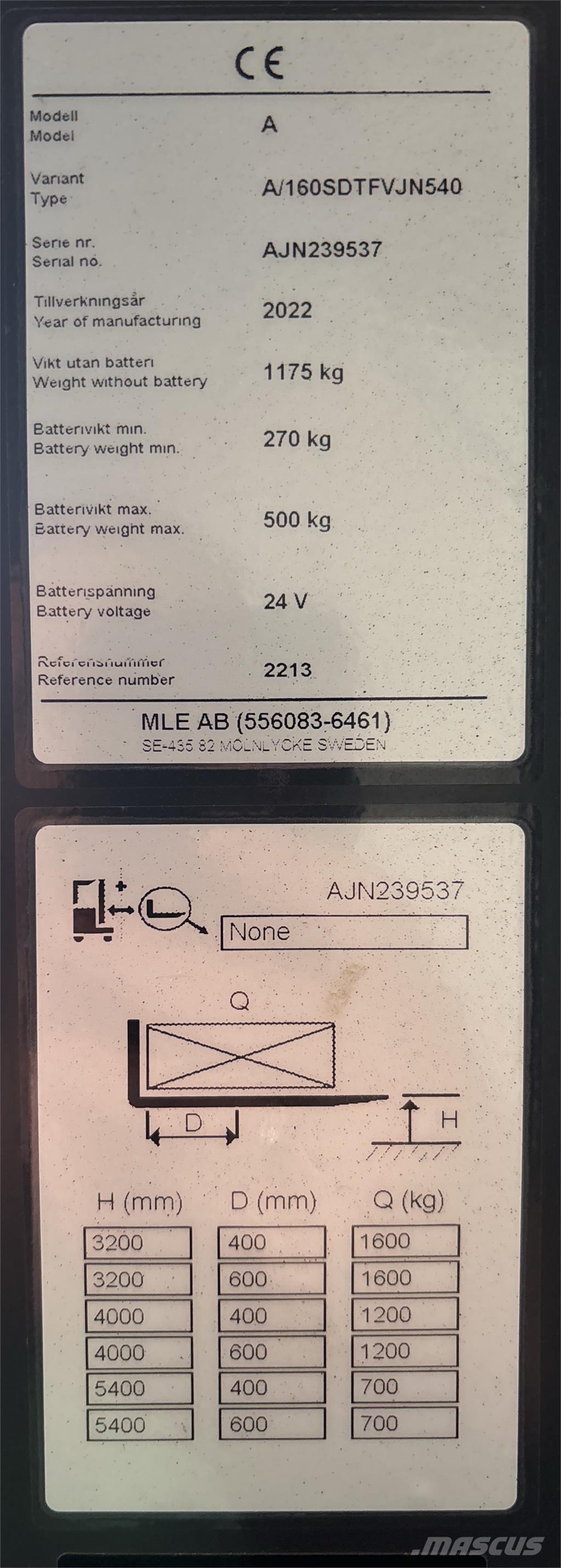 Atlet A160 自走式スタッカー